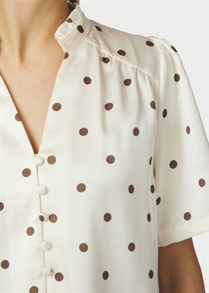 Torana dotted bluse Creme Neo Noir 